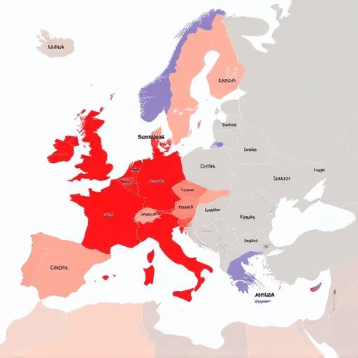 A map of Europe with highlighted regions representing geopolitical tensions and diplomatic efforts.