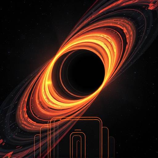 Illustration of a black hole with an accretion disk