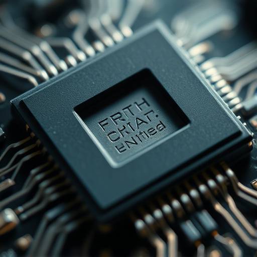 Microchip or circuit board close-up